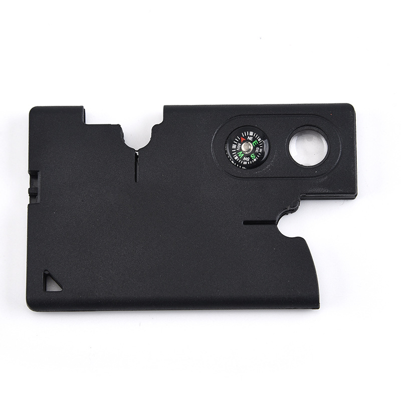 Factory wholesale outdoor multi-functional portable integrated self-defense tool card compass card knife