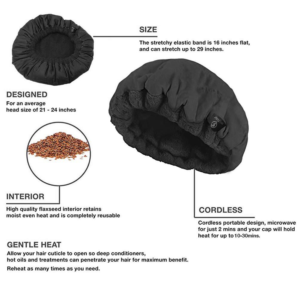 跨境新款蒸汽发帽不插电微波炉加热帽亚麻籽护理帽焗油发膜干发帽