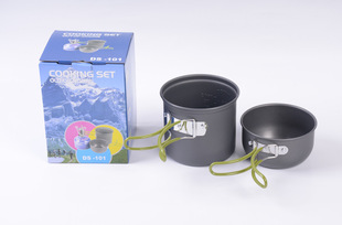 Camping Portable Pot Set, Outdoor Pot Set for 1-2 People, Simple and Fast DS-101 Pot Set, Outdoor Supplies, Multi-layer