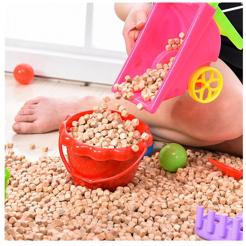 Children's playground wood sand pool lotus wood sand pool parent-child restaurant sand pool small wood 10mm 12mm
