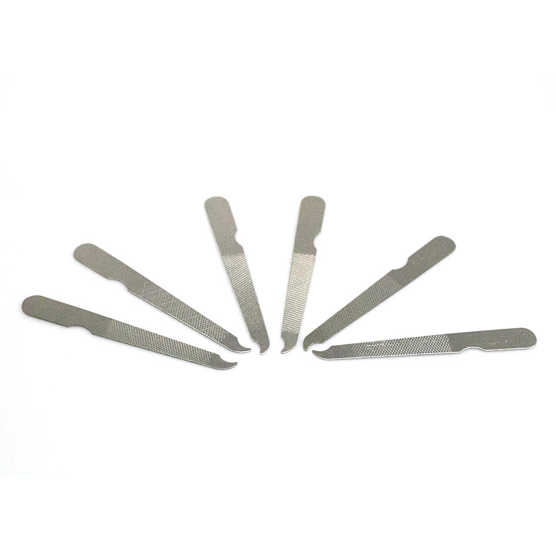 Stainless steel nail file beauty nail polishing nail polishing double-sided file mesh file with finger seam knife