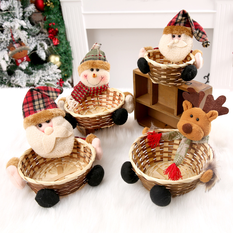 Christmas Decoration Candy Basket Christmas Eve Apple Basket Children's Holiday Children's Holiday Dress Up Gifts
