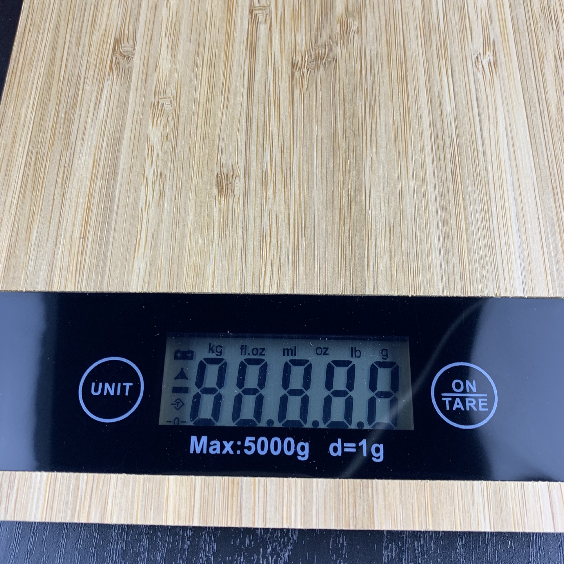 Bamboo panel kitchen scale electronic kitchen scale household kitchen scale flat scale 5KG