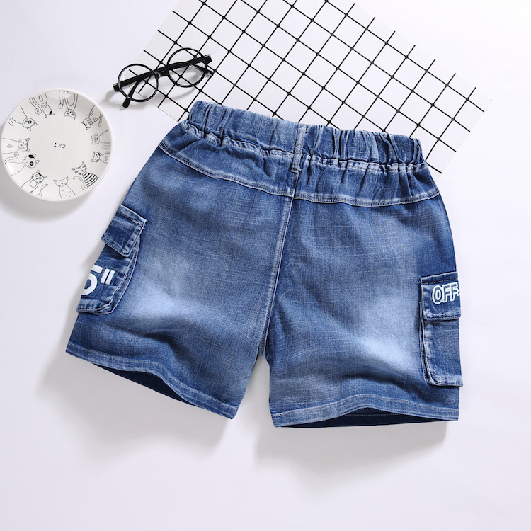 20 summer new boys' casual loose shorts extra large throw bag jeans student shorts children's shorts