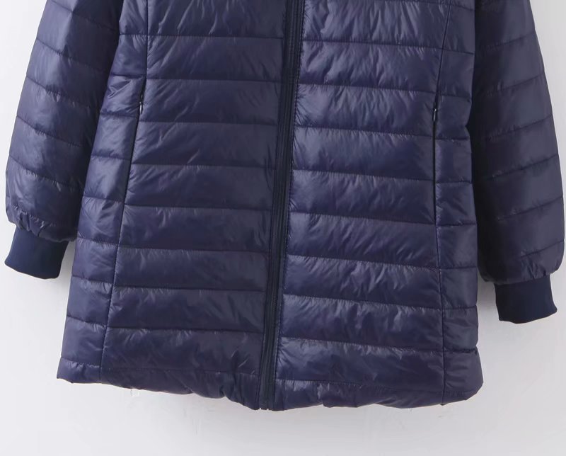 24 autumn and winter new long Korean style hooded slim fit plus velvet cotton long hooded plaid cotton women's cotton-padded jacket_voghion.com