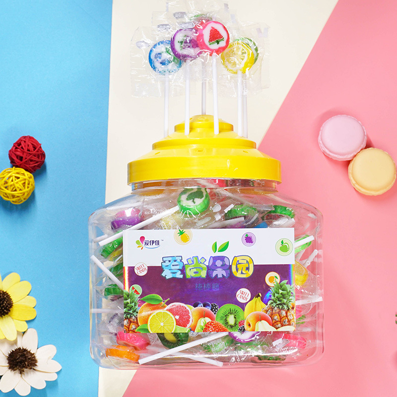 Aiyijia hand-sliced sugar lollipop 6G Barrel 120 online red high-looking children's candy holiday gift