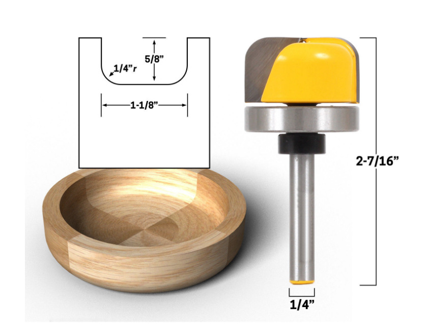 8mm1/412 profiled deep round bottom Bakelite milling woodworking cutter round bottom linear cutter engraving machine keyhole cutter woodworking cutter