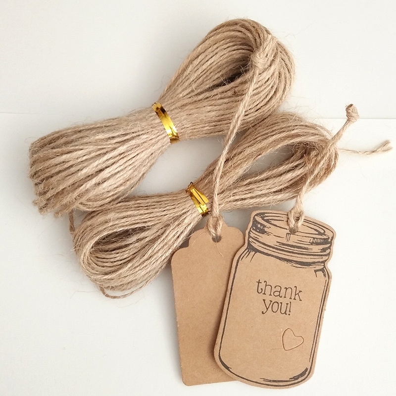 1.5mm two-color cotton rope hand-woven DIY two-strand color red tag thin cotton rope 10 meters 20 meters hemp rope