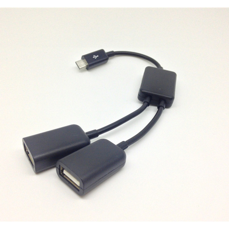 Micro USB OTG HUB 2 USB Женская внешняя U-дисковая Мышь Клавиатура многоинтерфейсная OTG 2 HUB