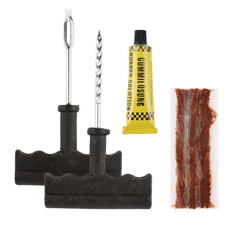 2019 car large tire repair tool set 8-piece set with glue tire repair emergency quick tire repair tool