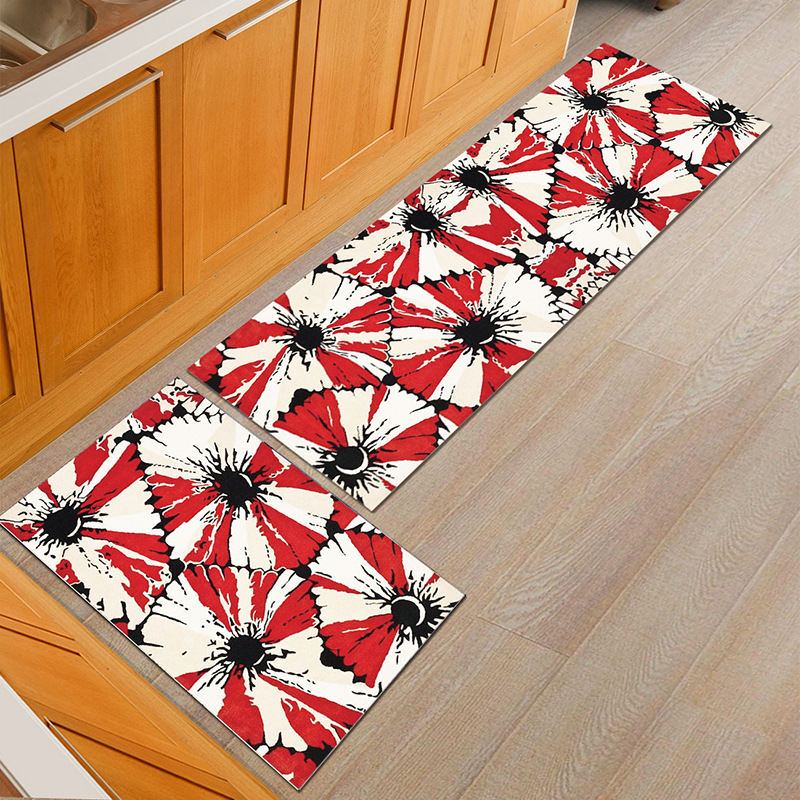 Factory Direct Supply Kitchen Floor Mat Bathroom Door Mat Bedroom Bedside Blanket Carpet Floor Mat Machine Washable Customizable