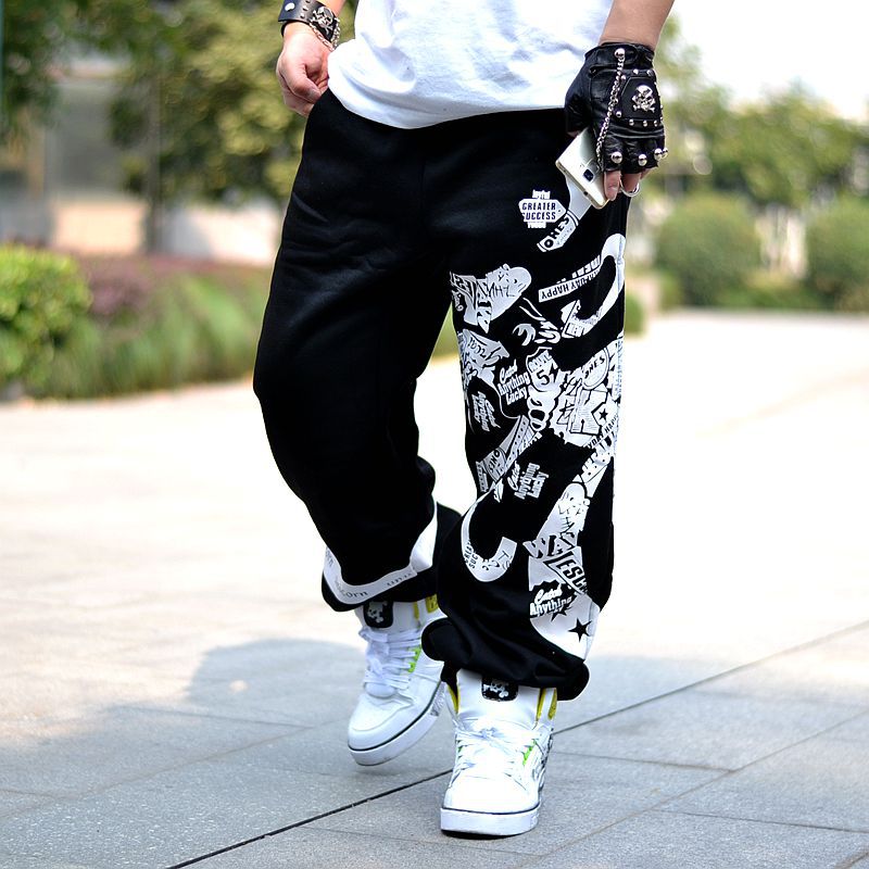 [K1503 European and American men's hip-hop hip-hop pants large size fashion pants large size pants loose
