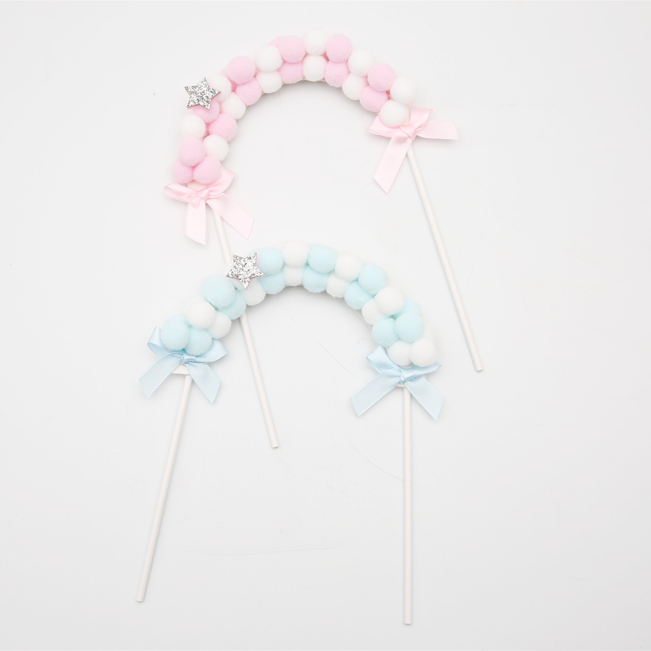 Cross-border ins cake decoration plug-in card gold beads ball arch birthday baking cake arch scene