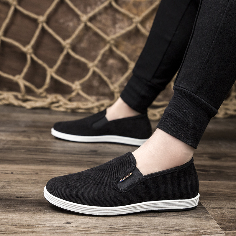 23 Spring New Comfortable Breathable Casual Shoes Walking Shoes Old Beijing Non-slip Soft Bottom Men's Cloth Shoes Student Shoes