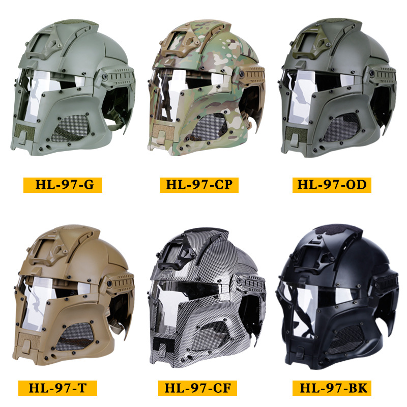 WoSporT factory direct medieval Iron Warrior helmet tactical outdoor retro helmet solid color version