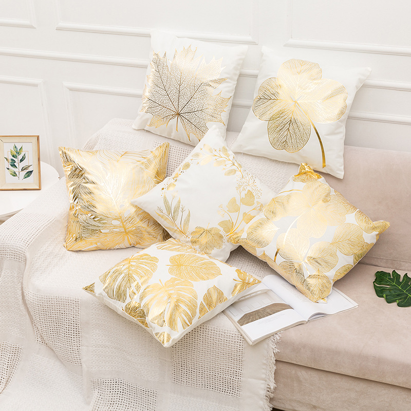 ins Nordic style Square short plush gilding pillow wholesale gilding sofa pillow car pillow a generation of hair