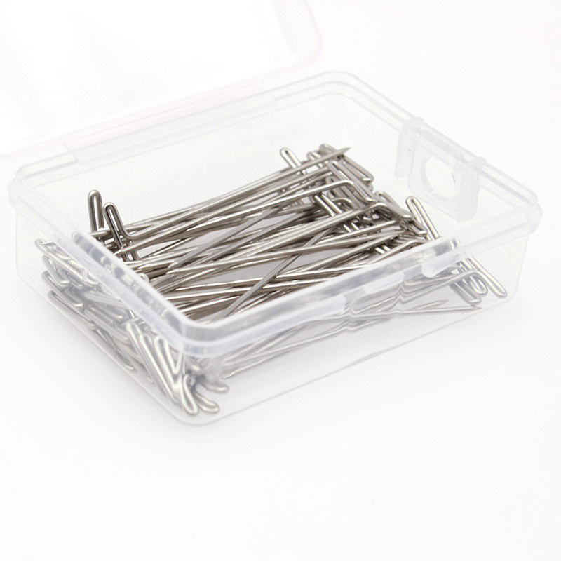 Amazon Metal T-shaped Steel Needle T-shaped Needle Wig Hair Extension Fixing Needle Cross-border T-shaped Needle Positioning Needle T-shaped Needle Boxed