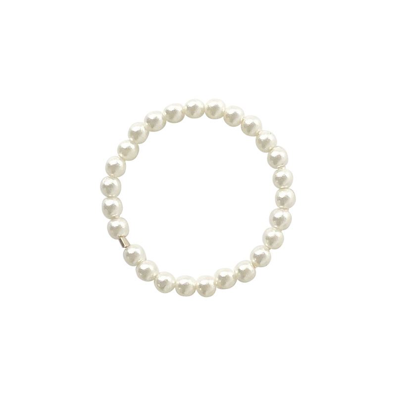 Exotic Heart Design Simple Slim Small Pearl US 14K Gold Injection Shi Home Pearl Ring Women's European and American Fashion