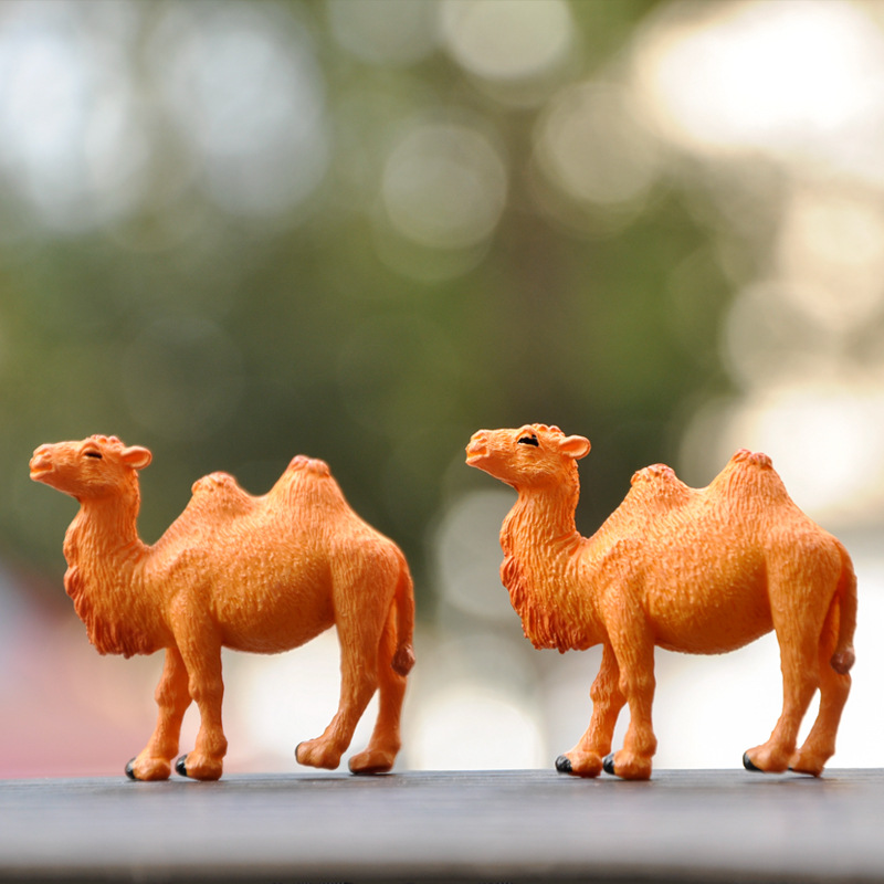 Camel doll decoration desert boat simulation animal model toy mini desktop cake micro landscape decoration