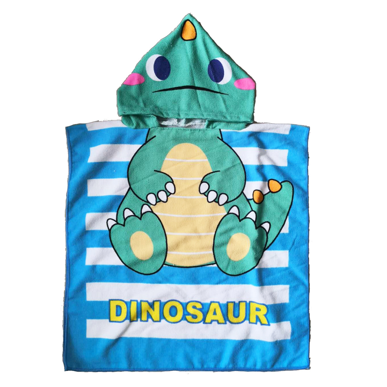 Children's bath towel cape cartoon printed bathrobe microfiber seaside bathrobe hooded beach towel 230GSM hem