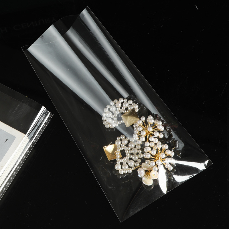 Factory spot opp flat pocket transparent plastic packaging bag jewelry baking fruits and vegetables flat pocket printing wholesale