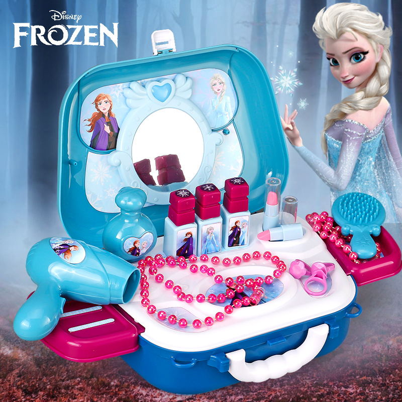 Disney Children's Playhouse Toy Dresser Box Girls Cosmetic Set Frozen 2 Princesses 3-6 Years Old