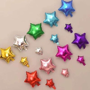 10 inch heart-shaped five-pointed star light foil balloon party decoration romantic surprise love aluminum film balloon