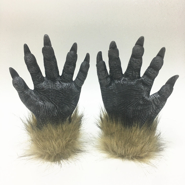 China Horror Devil Ball Full Set Head Halloween Mask Wolf Gloves cosplay Wolf Head Gloves