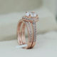 Cross-border e-commerce new ring classic pear-shaped water drop zircon engagement ring fashion ladies trendy hand jewelry