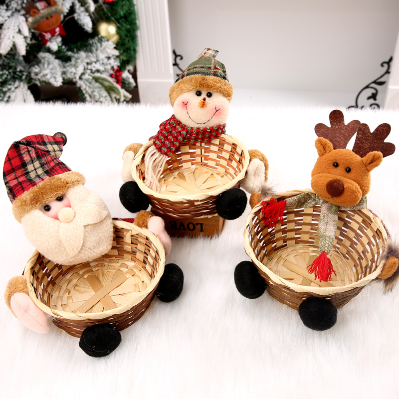Christmas Decoration Candy Basket Christmas Eve Apple Basket Children's Holiday Children's Holiday Dress Up Gifts