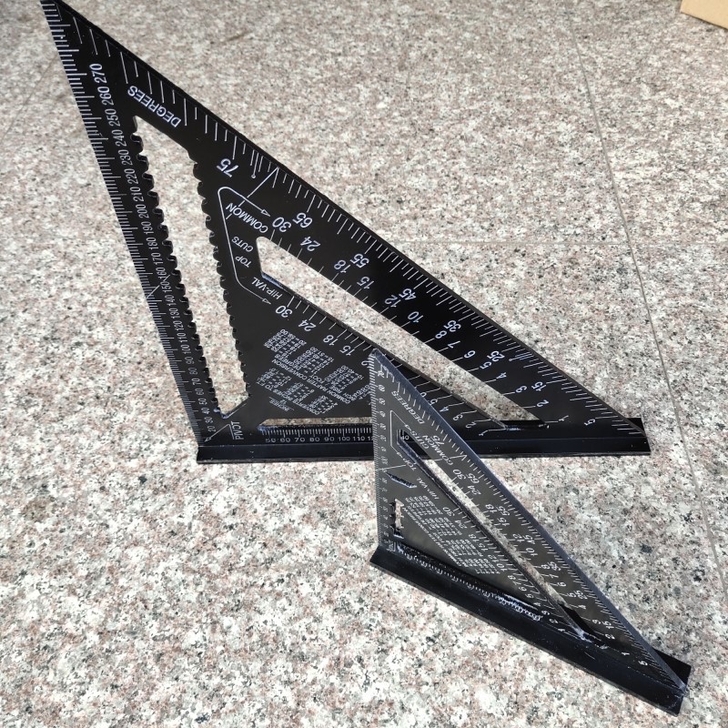 12 inch aluminum alloy Triangle triangle 90 degree 7 inch square metric inch 30cm factory spot