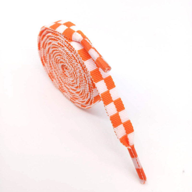 Mosaic fashion shoelaces Plaid shoelaces men and women canvas sports casual skate shoes flat basketball shoes color shoelaces