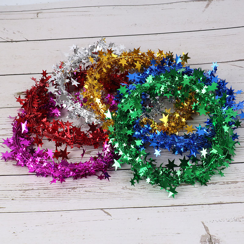 7.5 m Stars Wire Christmas Tree Decorations Accessories Christmas Decorations Christmas Color Strip Christmas Wire Five Stars_voghion.com