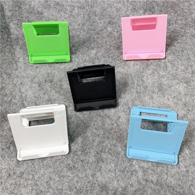 Factory gift folding desktop mobile phone plastic square bracket portable creative support mobile phone tablet phone holder