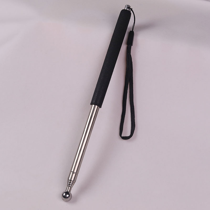 Free shipping 1 m telescopic flagpole guide pole stainless steel flagpole telescopic pointer new style with lanyard non-slip