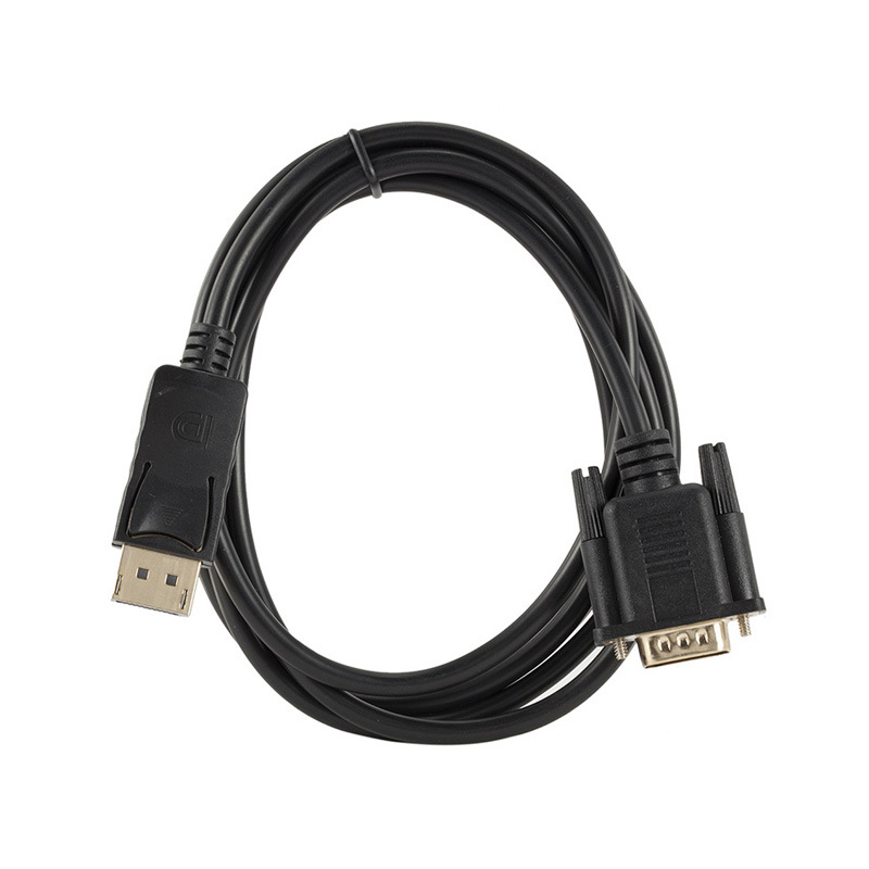 Factory spot large dp to vga line 1.8 meters connection line gold plated displayport adapter dp to vga