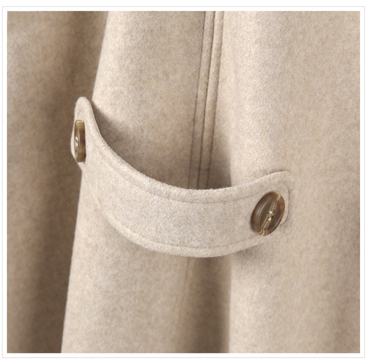 Wollmantel Damen Winter 200kg Neujahrstag Kriegsmantel Mantel lang locker Schnürschal Cape gepolsterter Mantel_voghion.com