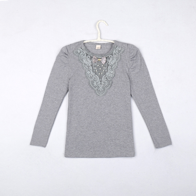 Zhongda girls long sleeve bottoming shirt spring new girls T-shirt cotton Korean version of a generation of women's clothing