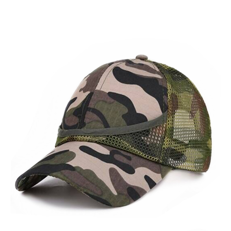 Camouflage parent-child hat children's mesh cap boys and girls peaked cap baby outdoor leisure sun hat baseball cap military hat_voghion.com