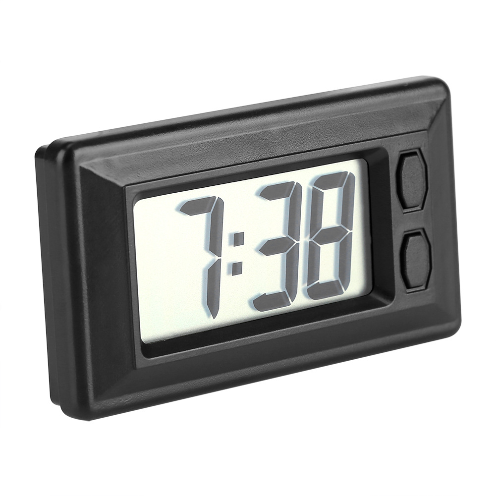Mini car electronic clock LCD home simple clock with Velcro time date conversion in stock wholesale
