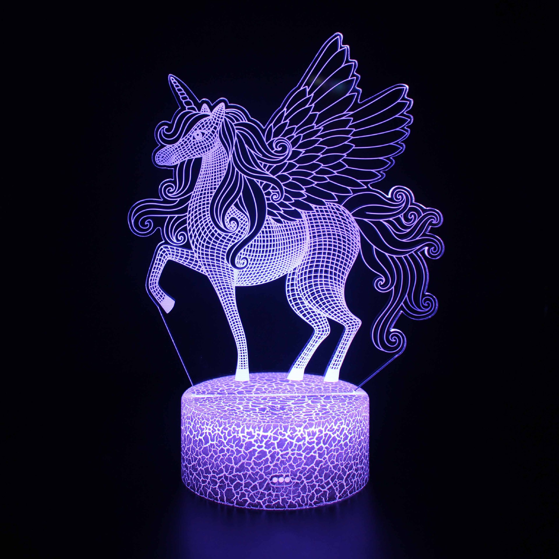 Cross-border Amazon selling Unicorn Series 3D night light touch remote control colorful table lamp creative gift lamp