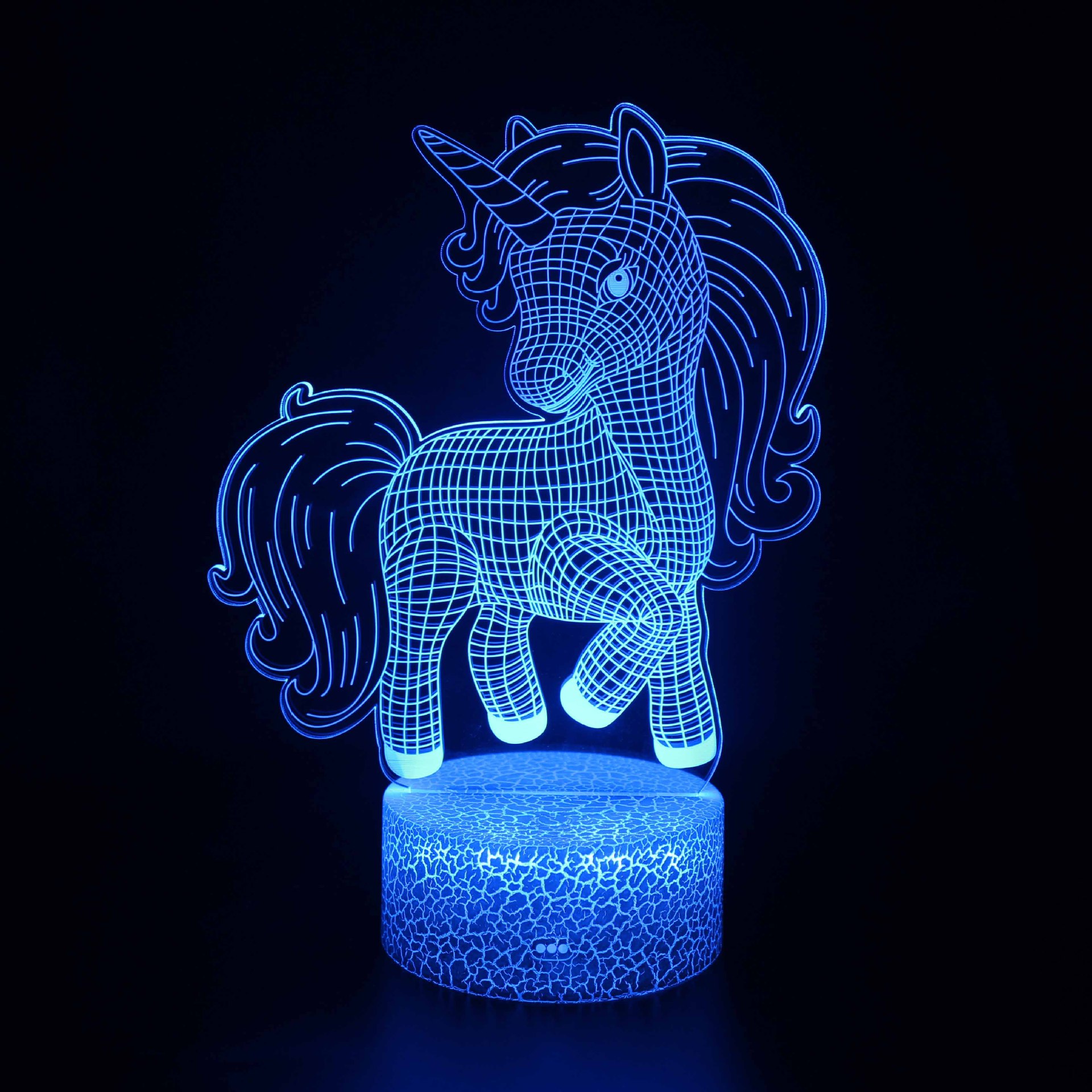 Cross-border Amazon selling Unicorn Series 3D night light touch remote control colorful table lamp creative gift lamp