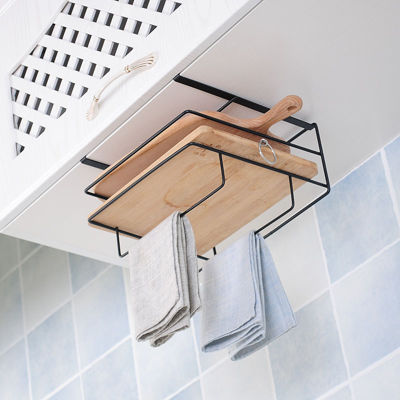 Household Non-Punch Wall-Hanging Chopping Board Rack Cabinet Chopping Board Hanger Storage Shelf Kitchen Chopping Board Shelf Storage Rack