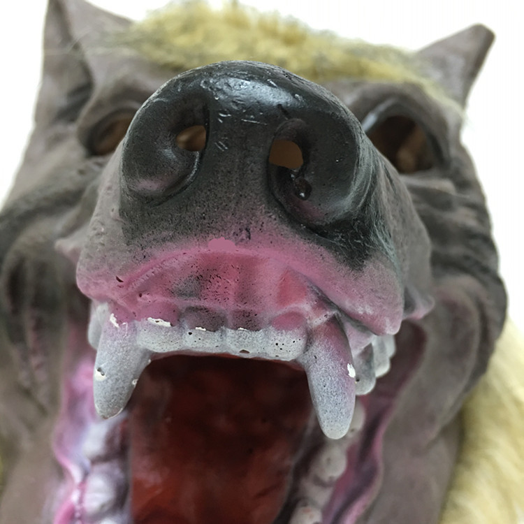 China Horror Devil Ball Full Set Head Halloween Mask Wolf Gloves cosplay Wolf Head Gloves
