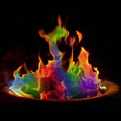 Cross-border outdoor carnival party color flame powder Magic Flame party Halloween haunted house event supplies wholesale