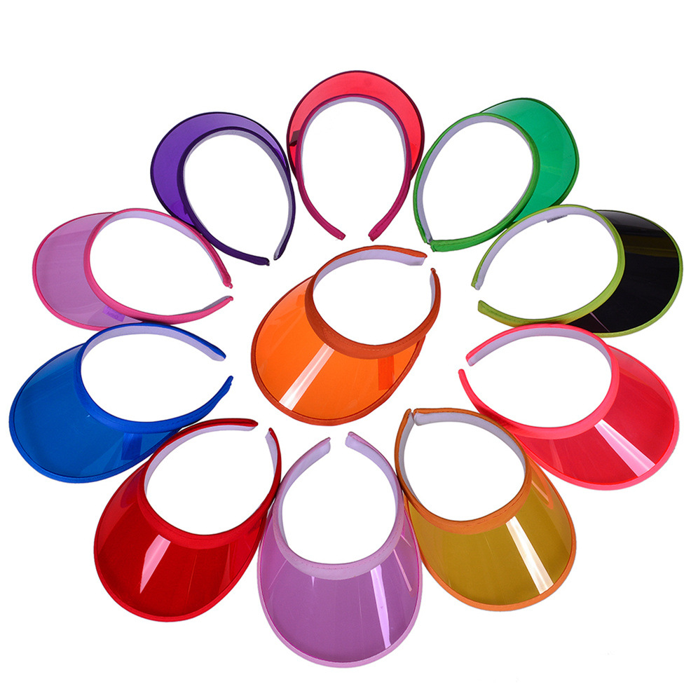PVC European and American plastic sunshade hat outdoor advertising running UV hair card sun hat printing LOGO