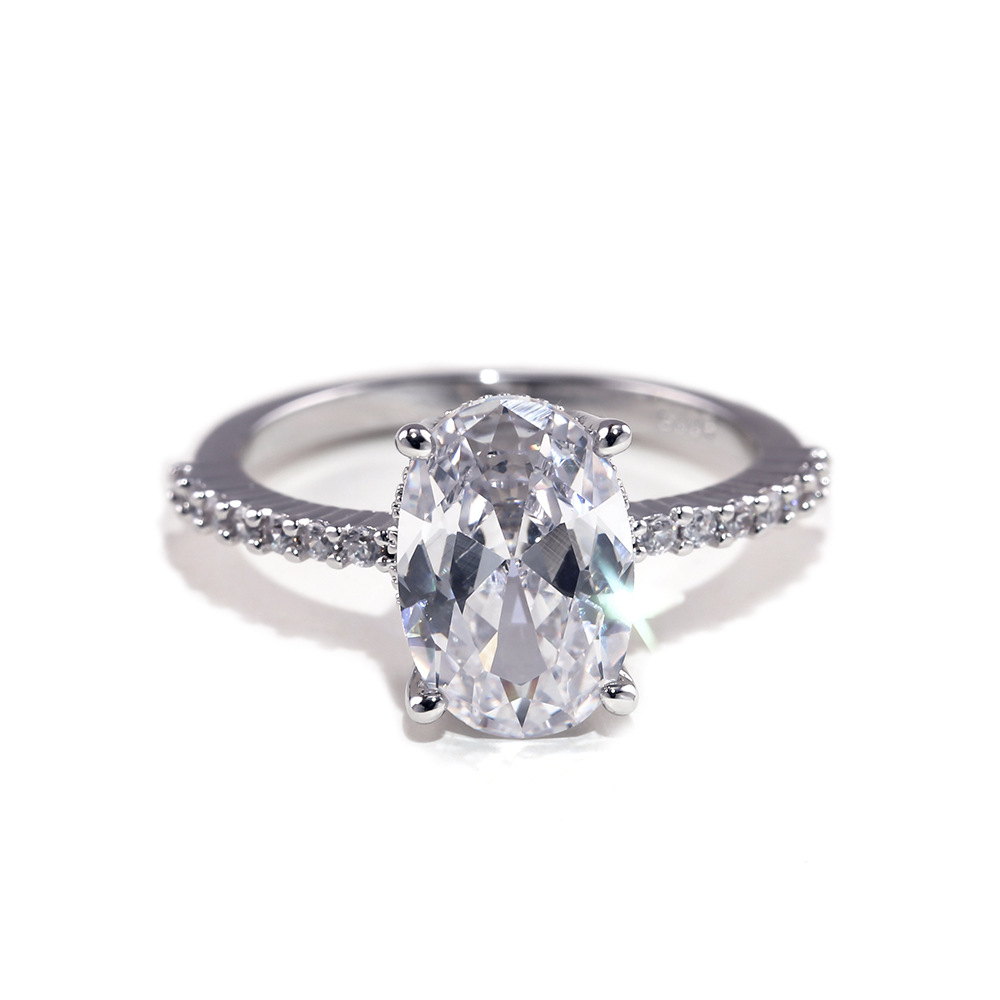 New Fashion Personalized Zircon Platinum Ring Korean Fashion Engagement Ring_voghion.com