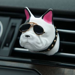 Creative car products car aromatherapy ornaments expansion stone dog year gift method Dog Head car air outlet perfume clip