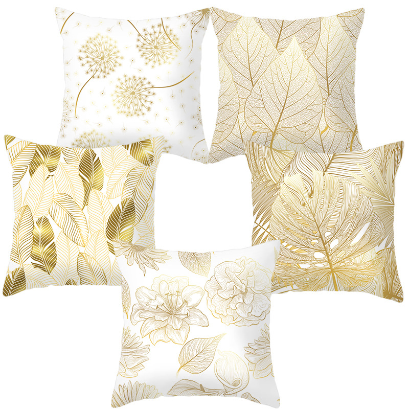 Amazon Home Goods Nordic Plant Throw Pillow Digital Printing Velvet Custom Pillow Cover Processing