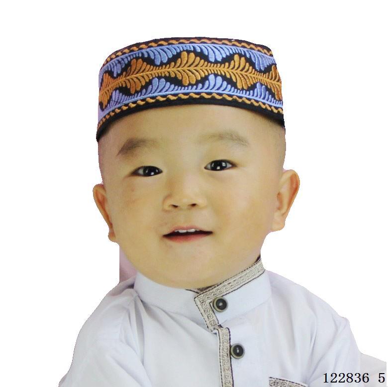 Embroidered small size Worshipping Hat Saudi Arabia UAE Hat in stock Wholesale Hair Men's Hat Children's Hat